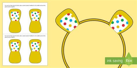 Spotty Bear Ears Activity | Pudsey, Bear ears, Children in need