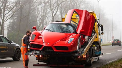 Possibly taken for a test drive, someone in the Netherlands crashed and completely wrecked a ...