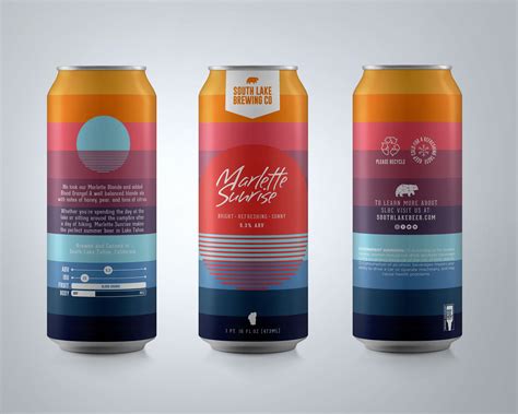 South Lake Brewing Company + Perspektiiv Design Co. Beer Can Label Design. South Lake Tahoe, Cal ...