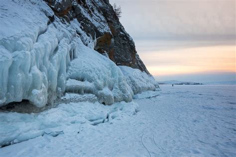 Lake Baikal in winter stock photo. Image of olkhon, scenery - 146628082