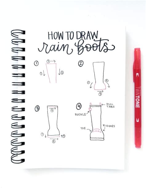 Three Ways to Draw Rain Boots | LaptrinhX / News