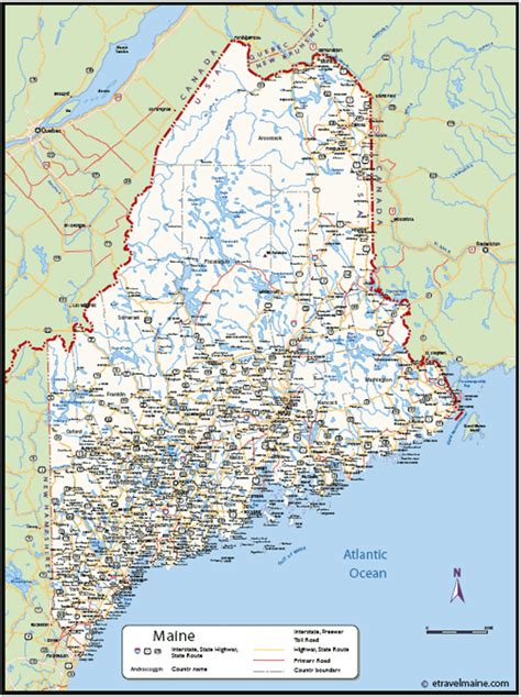 Maine Map - Map of Maine Town & City - Maine Map Online