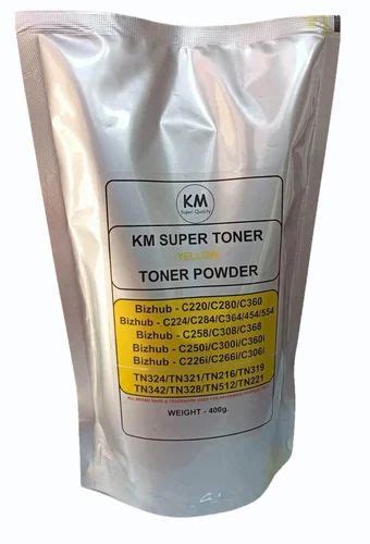 Konica MInolta Digital Printing KM Super Yellow Toner Powder, Pouch ...