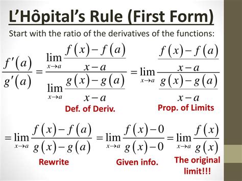 PPT - L’Hopital’s Rule PowerPoint Presentation, free download - ID:6536291