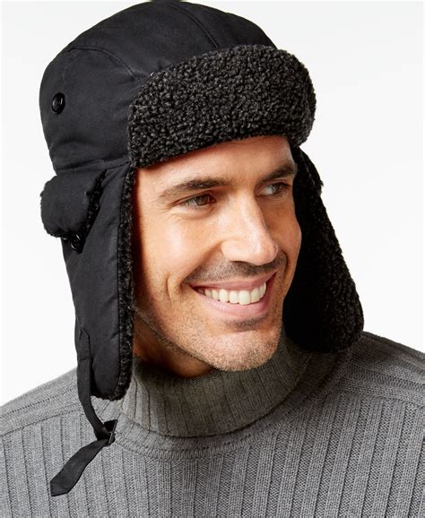 Barbour Fleece-Lined Trapper Hat - Hats, Gloves & Scarves - Men - Macy's | Trapper hats, Hats ...