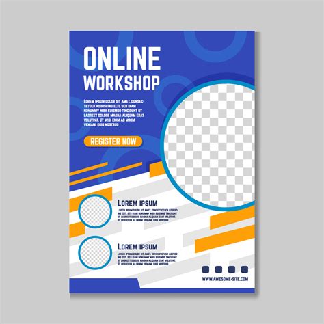 Online Workshop Poster Template 8390419 Vector Art at Vecteezy