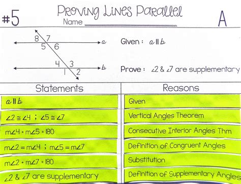 Geometric Proofs Worksheets