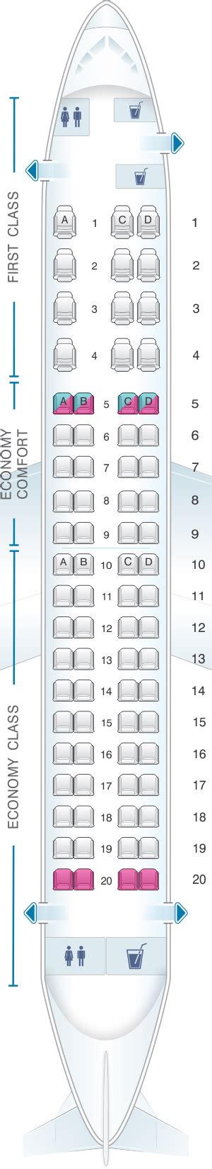 Seat Map Delta Air Lines Embraer E175 Compass | SeatMaestro