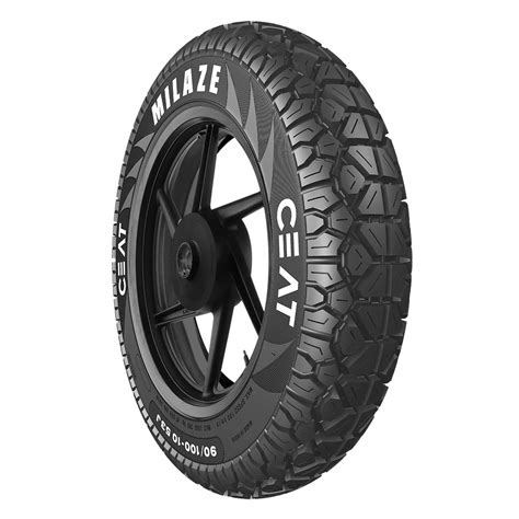 CEAT Milaze (Motorcycle) 00 18 Requires Tube 52 P Rear Two Wheeler Tyre (Tube Included ...