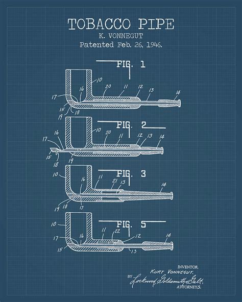 Tobacco pipe blueprints Digital Art by Dennson Creative - Pixels