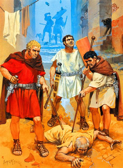 Legionary press-gang in Ostia, port of Rome, 6–9 A.D. - art by Angus ...