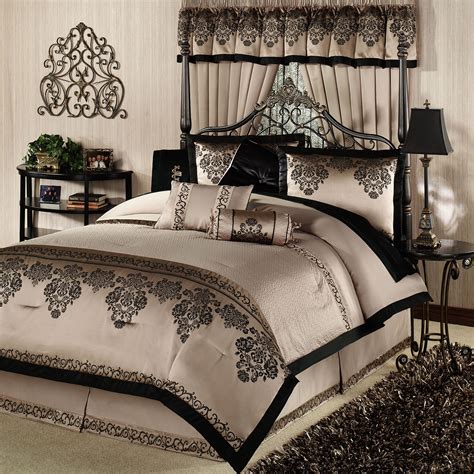 Camelot II Comforter Set Taupe | Bedroom comforter sets, Bed comforter ...