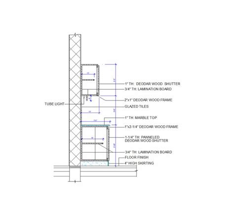 Kitchen Cabinet Section Detail