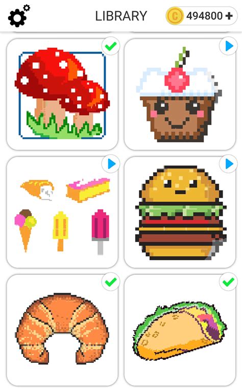 Pixel Art Food - Coloring by Number - App on Amazon Appstore