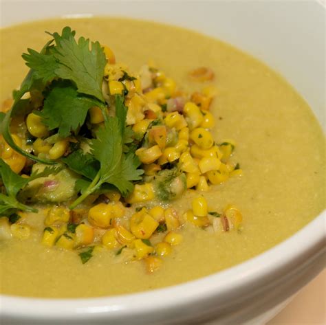 Betty Crapper: Fresh Corn Soup with Roasted Corn Guacamole