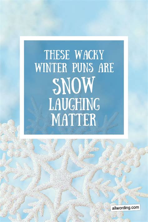 These Wacky Winter Puns Won't Leave You Cold | Winter jokes, Funny ...