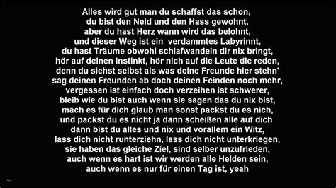 Rap Text Deutsch Vorlagen Großartig Bushido Alles Wird Gut ♥ [lyrics ...