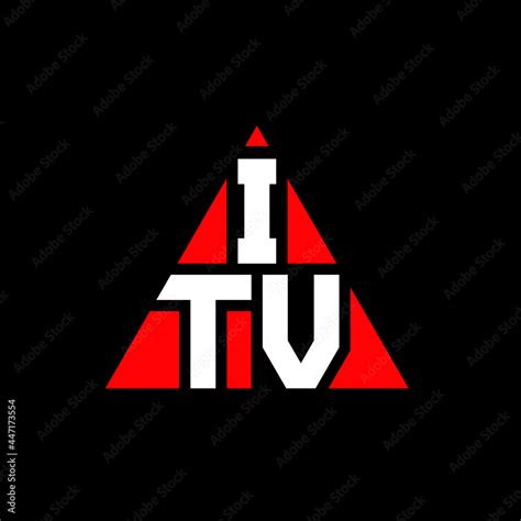 ITV triangle letter logo design with triangle shape. ITV triangle logo ...