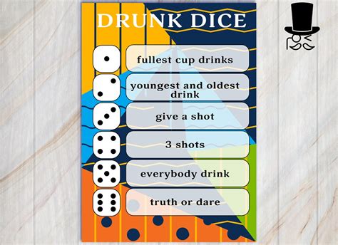 Drunk Dice / Drinking Games for Adults - Etsy