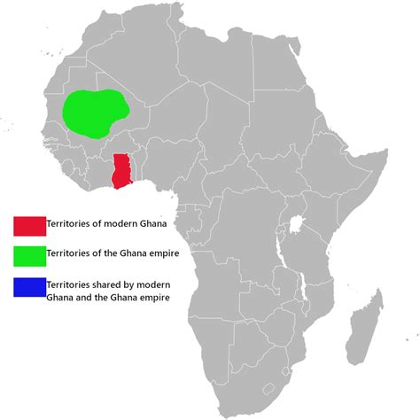 A map showing the similarities between Ghana empire and modern Ghana ...