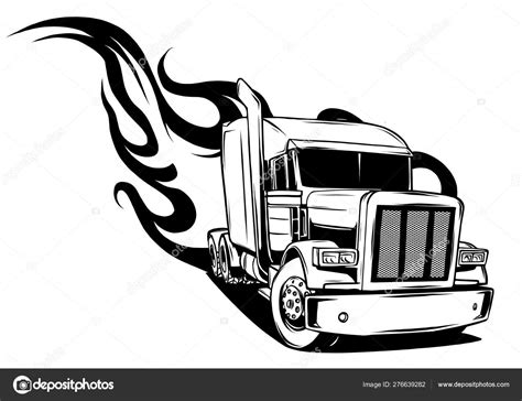 Semi-camion de dessin animé vectoriel. illustration vectorielle image vectorielle par deanzangir ...