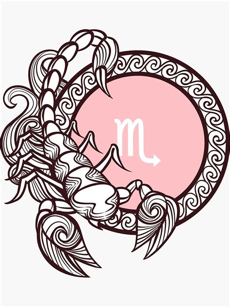 "Aesthetic Scorpio Zodiac Logo" Sticker for Sale by tkarhou | Redbubble