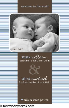 Pin on Twins Birth Announcements