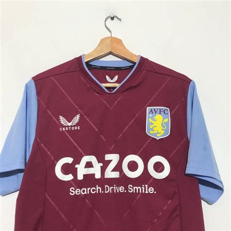 2022-2023 Aston Villa Shirt Castore Home Kit Cazoo - Large – Leech Vintage