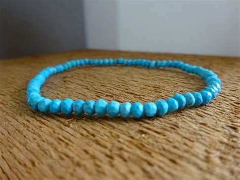 Genuine Turquoise Bracelet Mens bracelet Beaded bracelet