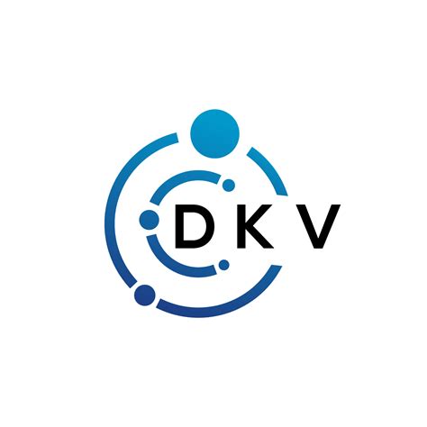 diseño del logotipo de la letra dkv sobre fondo blanco. concepto de logotipo de letra de ...