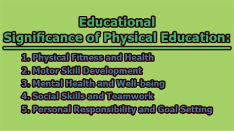 Educational Significance of Physical Education | limbd.org