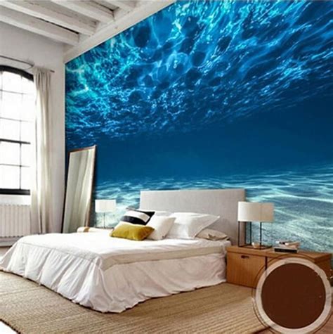 3D Underwater Deep Sea Wallpaper for Walls Wall Mural | Ocean themed bedroom, Wallpaper bedroom ...