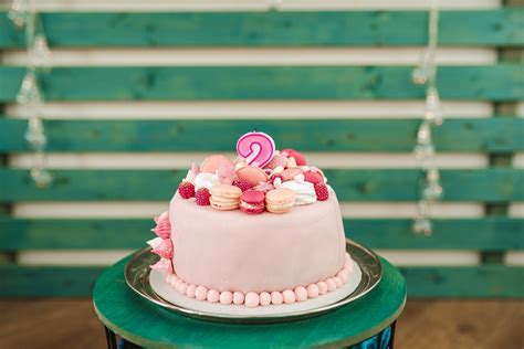 Pink Baby Girl Birthday Cake Two Year Old - Creative Commons Bilder