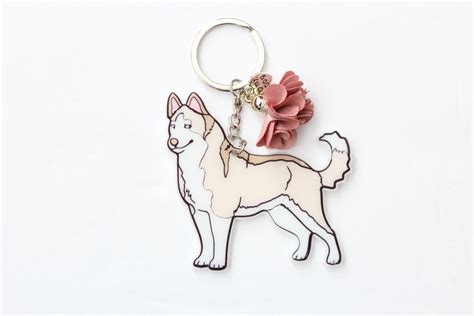 Husky Keychain Husky Dog Husky Dog Keychain Custom Dog - Etsy