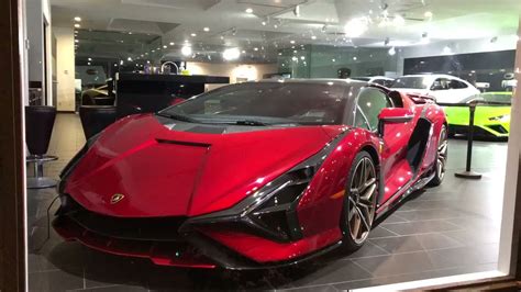 Rosso Scintilla (Red Metallic) Lamborghini Sian FKP-37 - YouTube