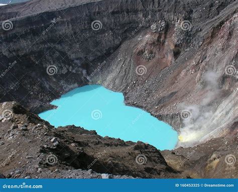 Volcano crater lake stock image. Image of nature, mountains - 160453325