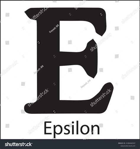 Capital Epsilon Greek Alphabet Has Been Stock Vector (Royalty Free ...