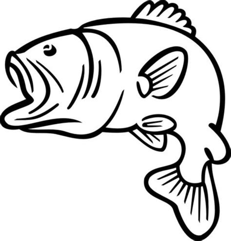 Largemouth Bass Outline - ClipArt Best