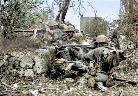 Horrors of Pacific War brought to life in colour photos: US troops ...