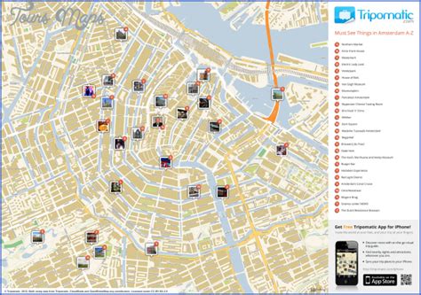 Amsterdam Map Tourist Attractions - ToursMaps.com