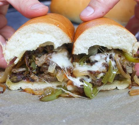 Philly cheesesteak recipe is made with thinly sliced rib-eye beef and ...