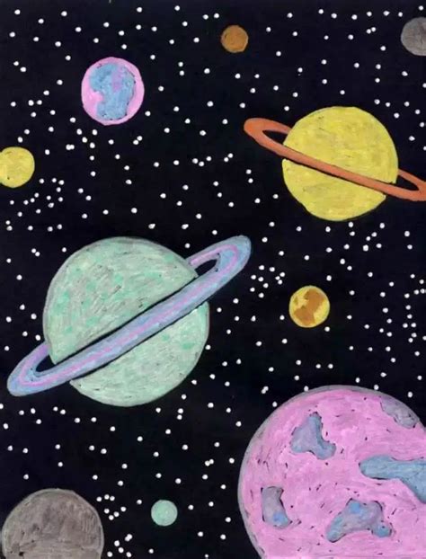 Easy How to Draw Planets Tutorial and Planets Coloring Page in 2023 | Planet painting, Planet ...