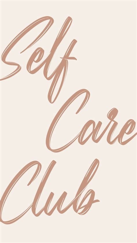 Self Care Club | Aesthetic Quote Wallpaper | Motivational Free Background | Boho Handwritten ...