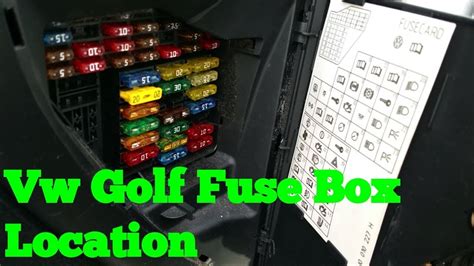 Vw Golf Mk4 Fuse Box Location - YouTube