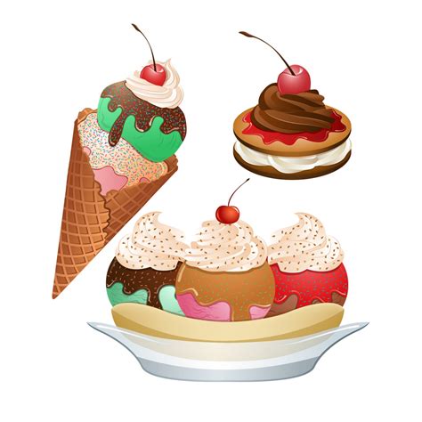 Desserts ClipArt- Set of 9 PNG, JPG and Vector Desserts from ...