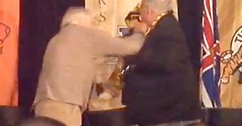 Retired Canadian football legends brawl on stage in viral YouTube video ...