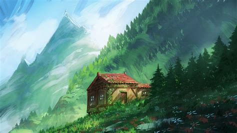 Download Fantasy House Cozy HD Wallpaper by Jorge Jacinto