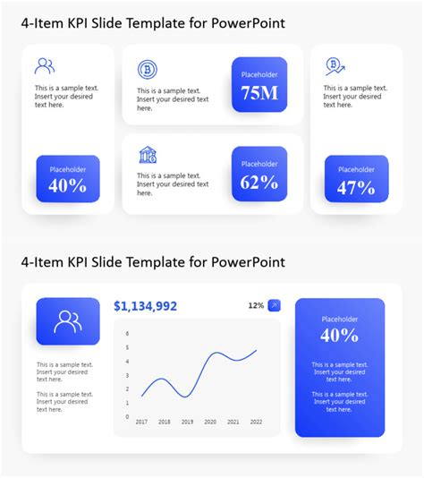 4 Item Kpi Slide Template For Powerpoint 16x9 1 | PDF