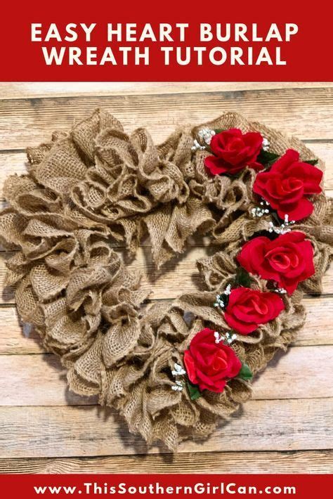 Easy Heart Burlap Wreath Tutorial