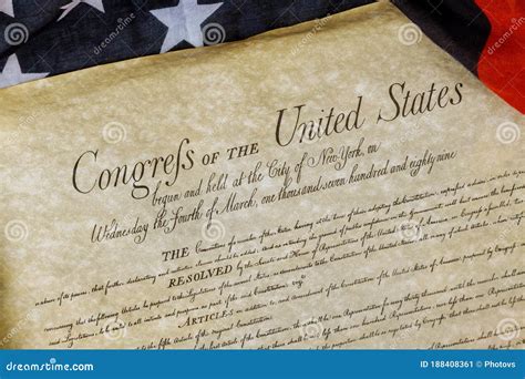 Preamble To The United States Constitution Editorial Photo ...